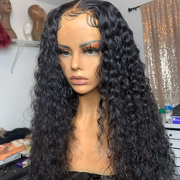 Lace closure wet and wavy wig 26”